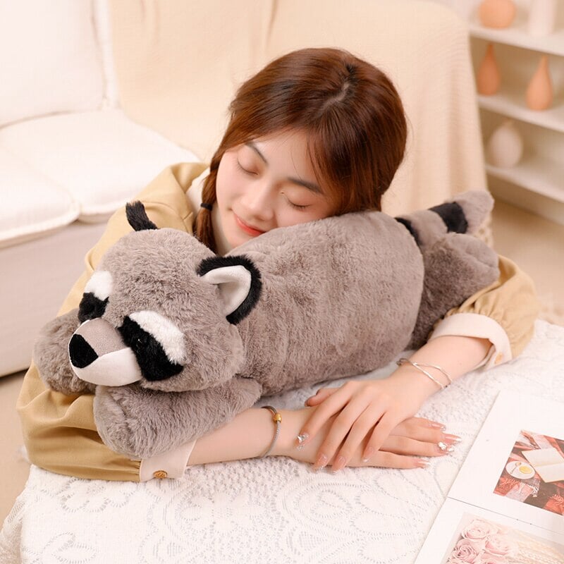 Laying Sloth and Fox Raccoon Crocodile Plushie Friends - Kawaiies - Adorable - Cute - Plushies - Plush - Kawaii