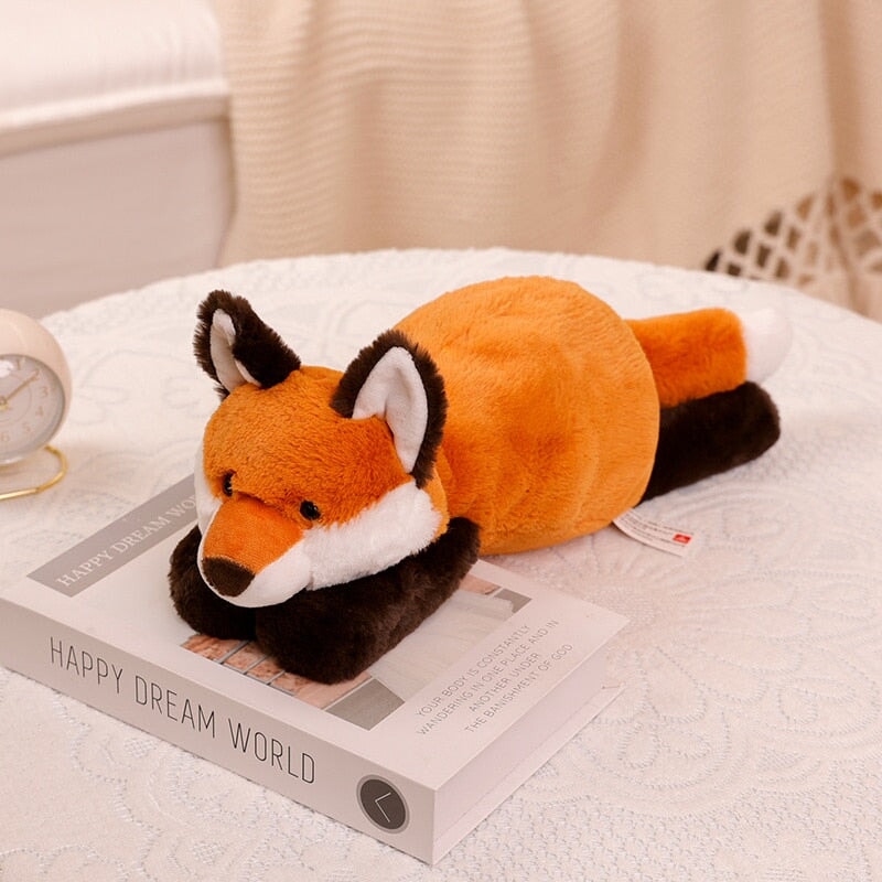 Laying Sloth and Fox Raccoon Crocodile Plushie Friends - Kawaiies - Adorable - Cute - Plushies - Plush - Kawaii