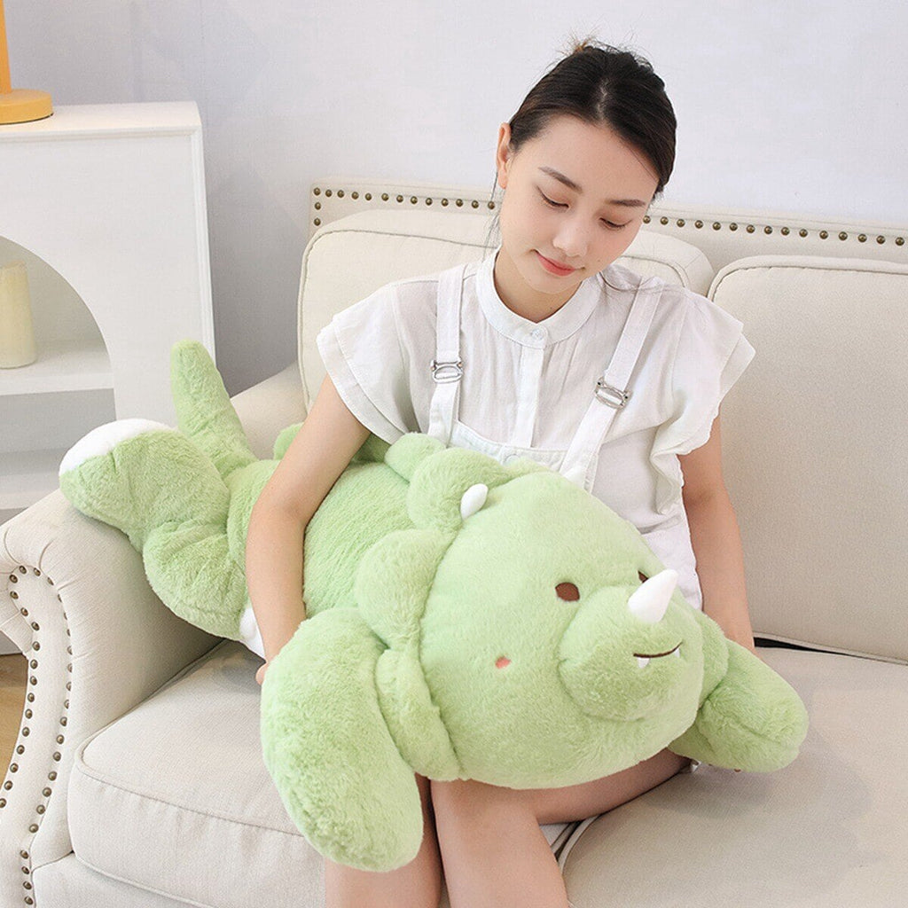 Laying Triceratops Plushie - Kawaiies - Adorable - Cute - Plushies - Plush - Kawaii