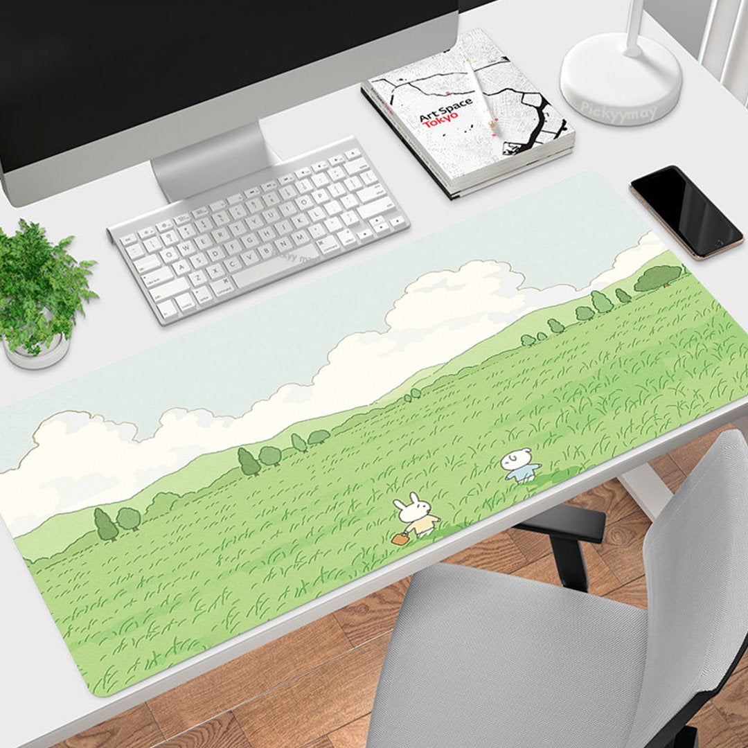 Life of a Kawaii Bunny Large Mouse Pad - Kawaiies - Adorable - Cute - Plushies - Plush - Kawaii