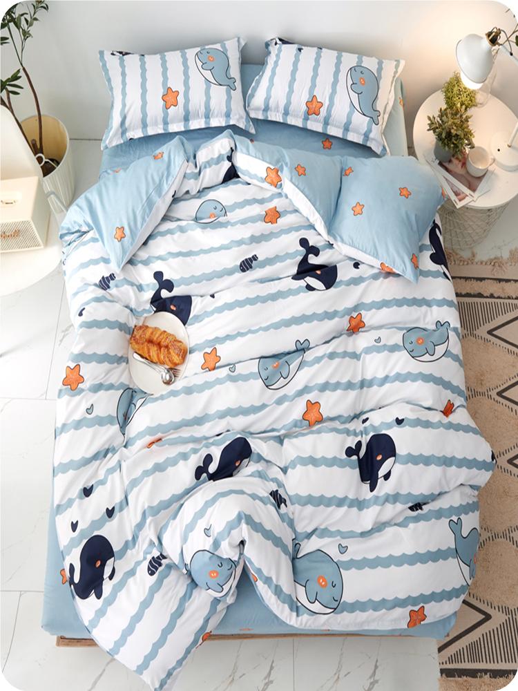 Light & Dark Whale Print Bedding Set - Kawaiies - Adorable - Cute - Plushies - Plush - Kawaii