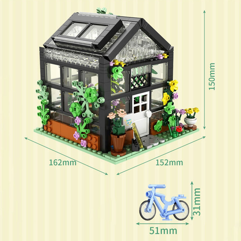 Light up Flower Cafe Shops Building Set Collection - Kawaiies - Adorable - Cute - Plushies - Plush - Kawaii
