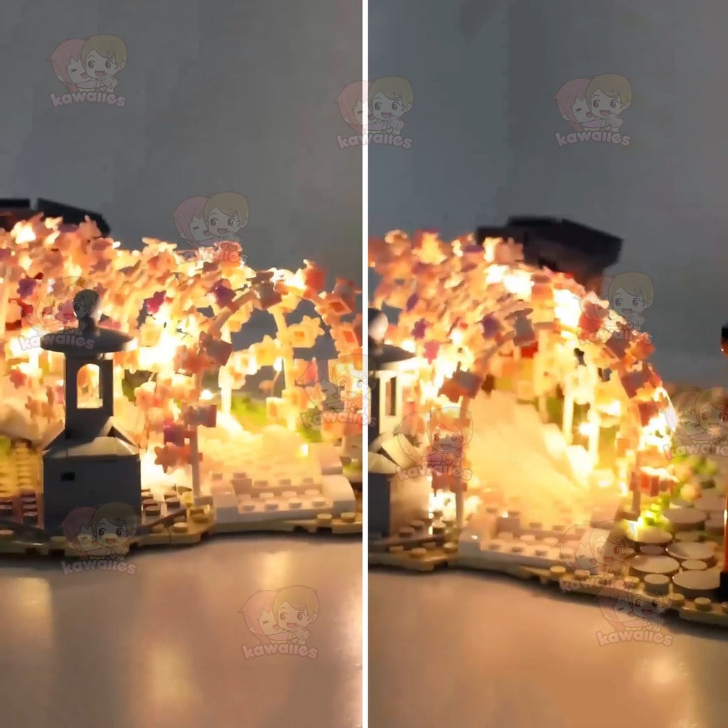 Light up Japanese Hakone Sakura Tree Tunnel Building Sets - Kawaiies - Adorable - Cute - Plushies - Plush - Kawaii