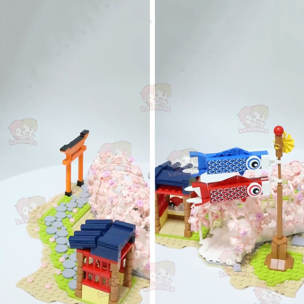 Light up Japanese Hakone Sakura Tree Tunnel Building Sets - Kawaiies - Adorable - Cute - Plushies - Plush - Kawaii