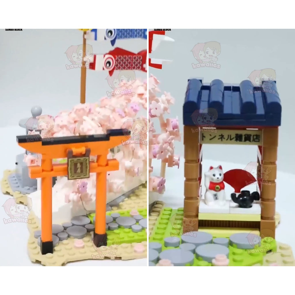 Light up Japanese Hakone Sakura Tree Tunnel Building Sets - Kawaiies - Adorable - Cute - Plushies - Plush - Kawaii