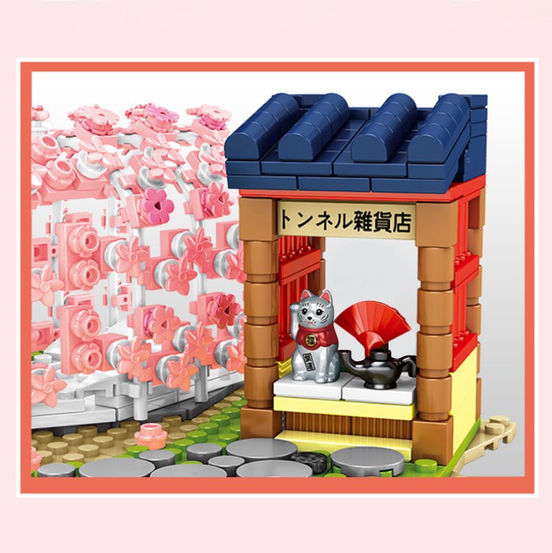 Light up Japanese Hakone Sakura Tree Tunnel Building Sets - Kawaiies - Adorable - Cute - Plushies - Plush - Kawaii