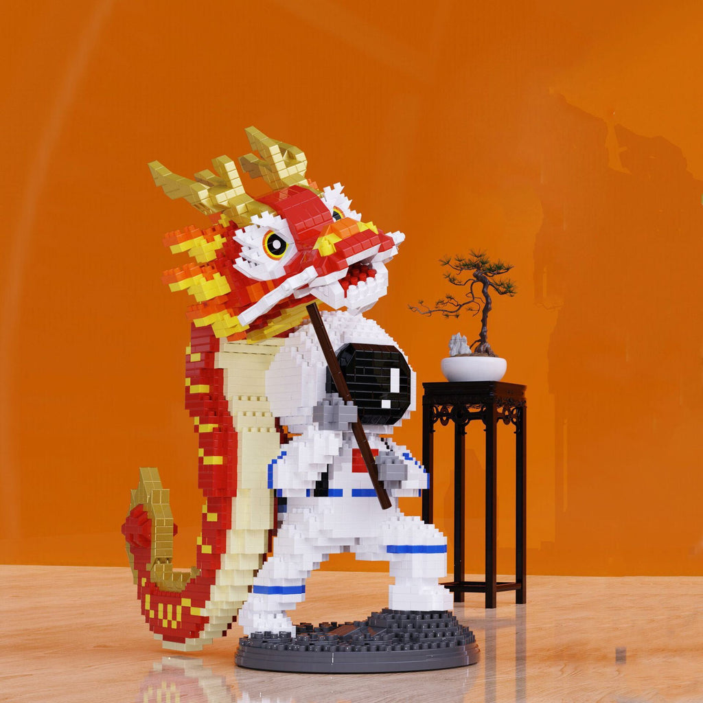 Lion & Dragon Dance Astronaut Nano Building Blocks - Kawaiies - Adorable - Cute - Plushies - Plush - Kawaii