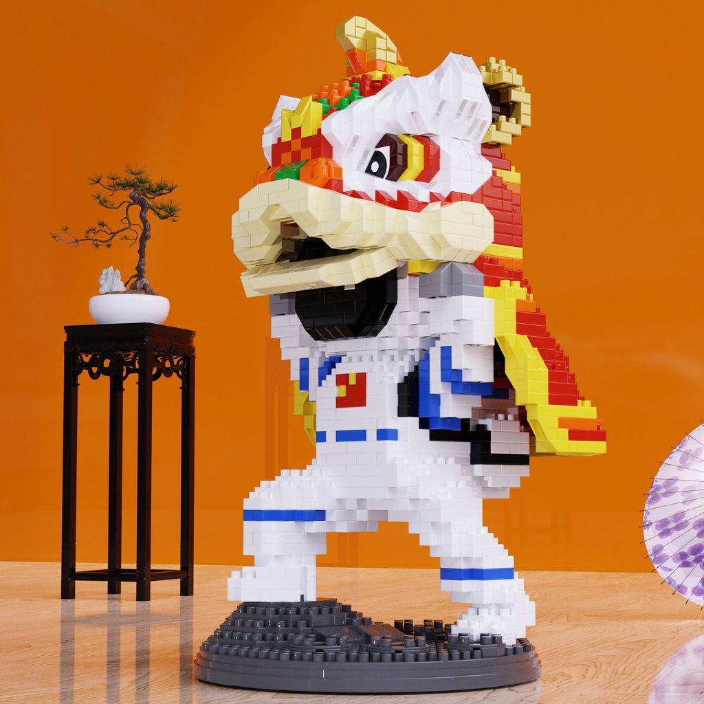 Lion & Dragon Dance Astronaut Nano Building Blocks - Kawaiies - Adorable - Cute - Plushies - Plush - Kawaii