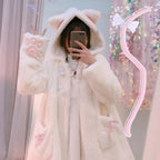 Lolita Fleece-lined Kitten Thickened Winter Women Jacket - Kawaiies - Adorable - Cute - Plushies - Plush - Kawaii