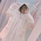 Lolita Fleece-lined Kitten Thickened Winter Women Jacket - Kawaiies - Adorable - Cute - Plushies - Plush - Kawaii