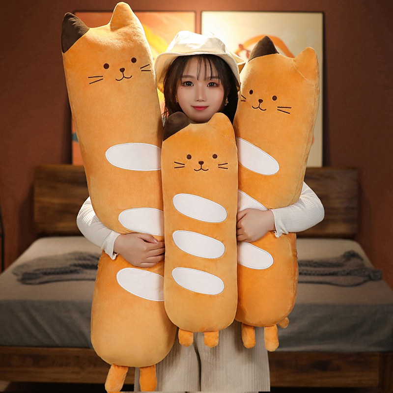 Long Baguette Cute Cat Bread Plushie - Kawaiies - Adorable - Cute - Plushies - Plush - Kawaii