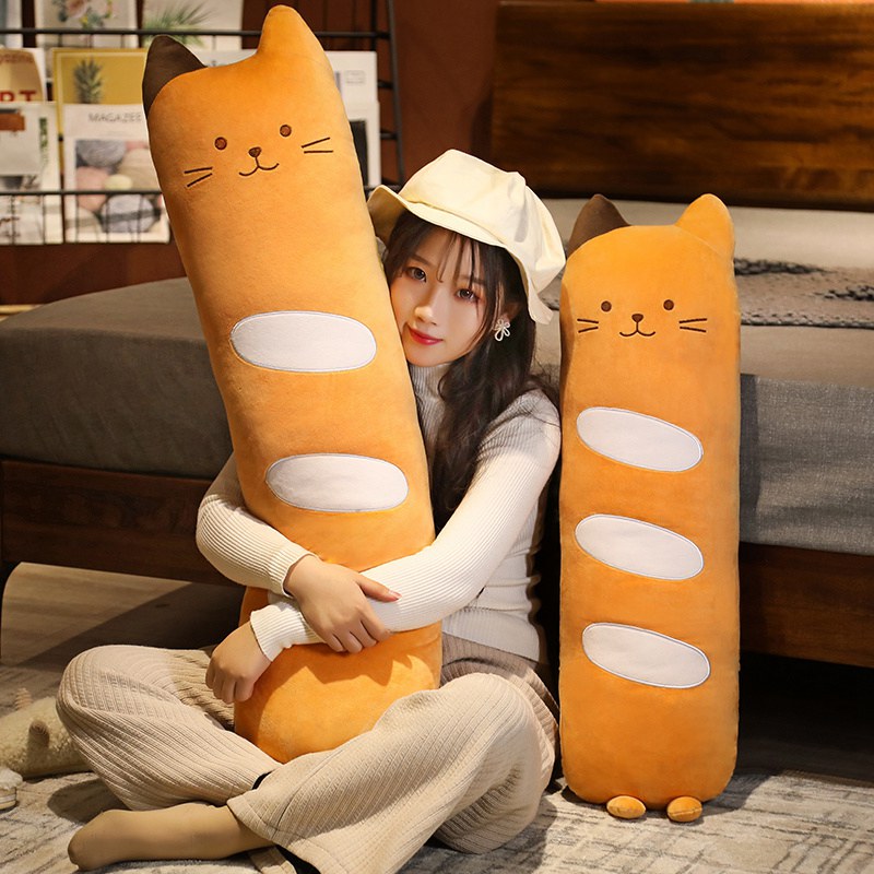 Long Baguette Cute Cat Bread Plushie - Kawaiies - Adorable - Cute - Plushies - Plush - Kawaii