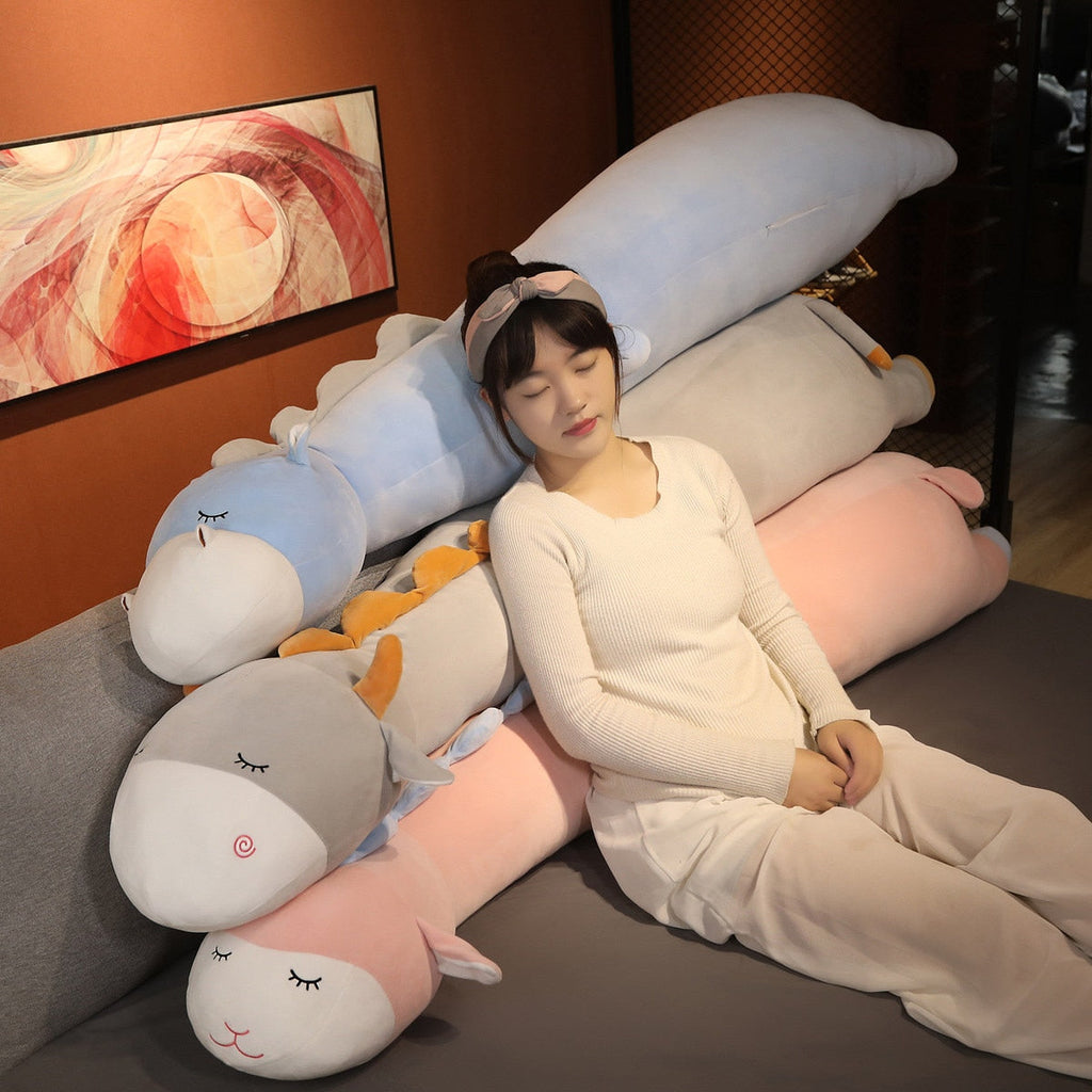 Long Cuddly Hippo Cow Sheep Plushies - Kawaiies - Adorable - Cute - Plushies - Plush - Kawaii