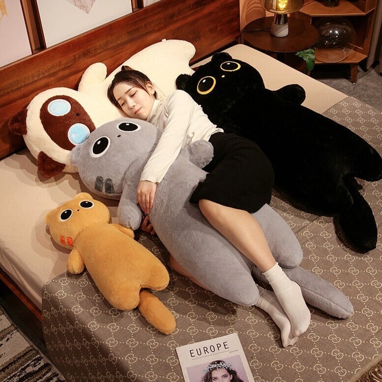 Long Fluffy Huge Cat Family Plushies - Kawaiies - Adorable - Cute - Plushies - Plush - Kawaii