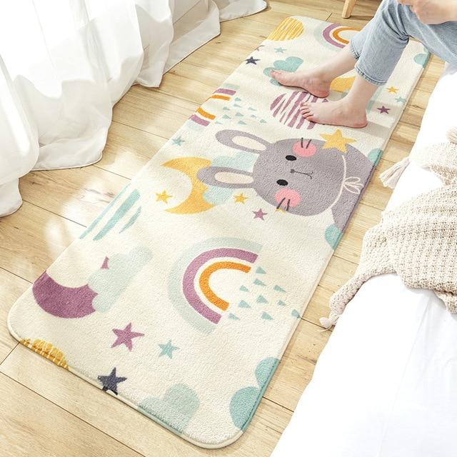 Kawaii Soft Faux Fur Rainbow Rug – Kawaiies