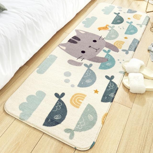 Long Fluffy Kawaii Kitty Cat Bedroom Rugs – Kawaiies