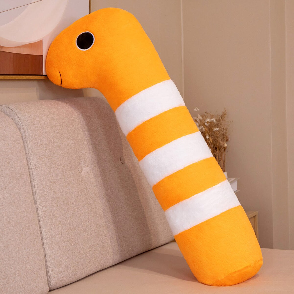 Long Ocean White Orange Eel Plushies - Kawaiies - Adorable - Cute - Plushies - Plush - Kawaii