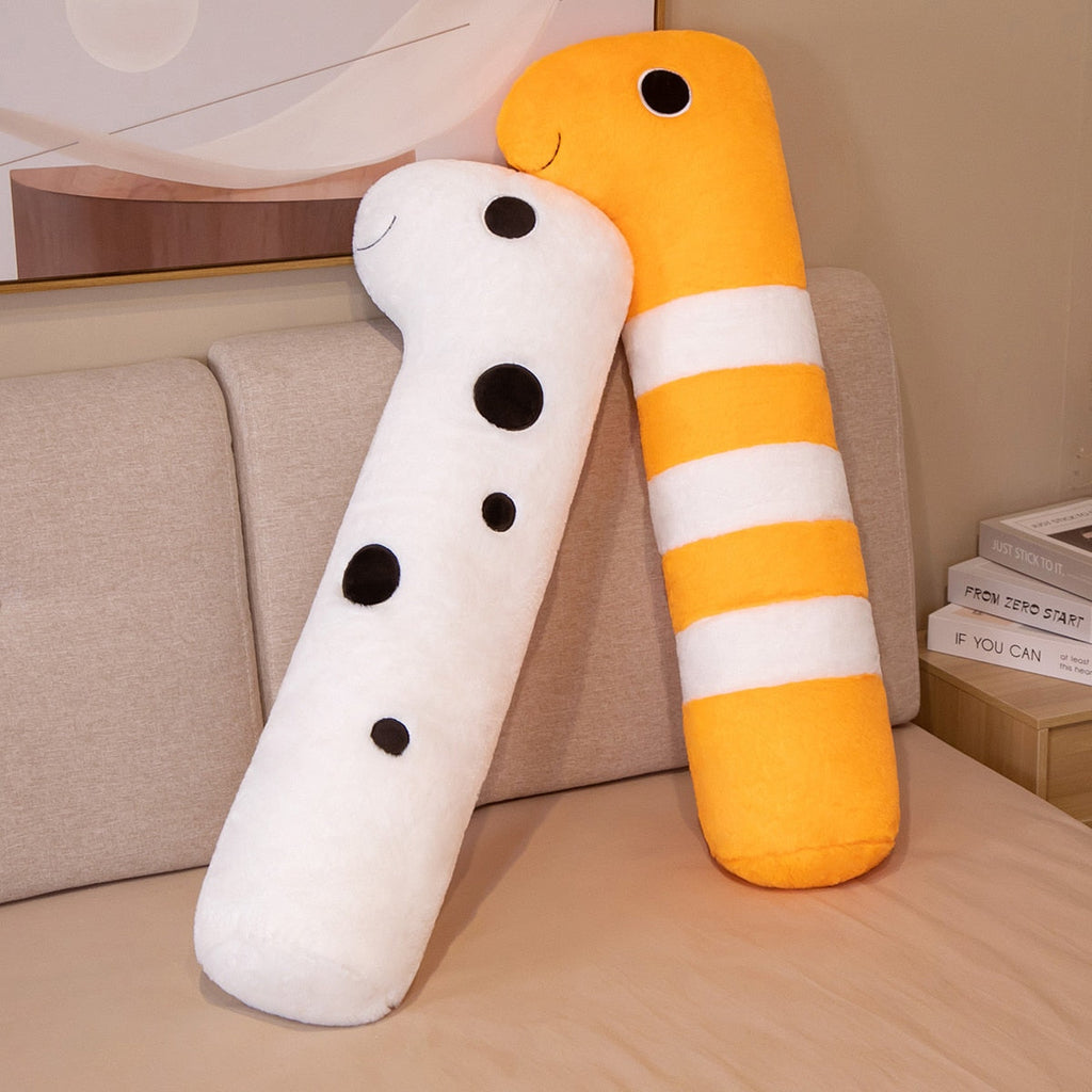 Long Ocean White Orange Eel Plushies - Kawaiies - Adorable - Cute - Plushies - Plush - Kawaii