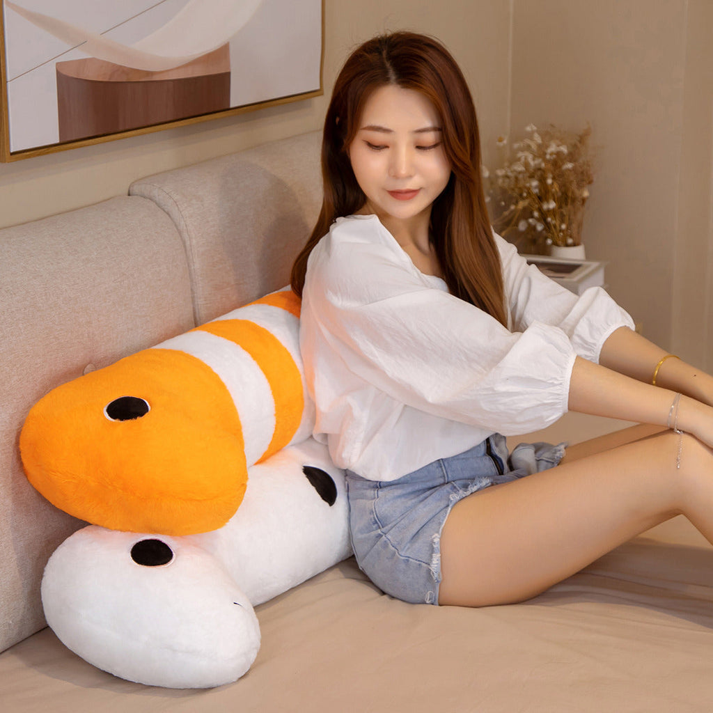 Long Ocean White Orange Eel Plushies - Kawaiies - Adorable - Cute - Plushies - Plush - Kawaii