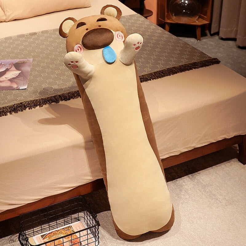 kawaiies-softtoys-plushies-kawaii-plush-Long Pig Dog Bear Snuggle Buddies | NEW Soft toy Bear 90cm 