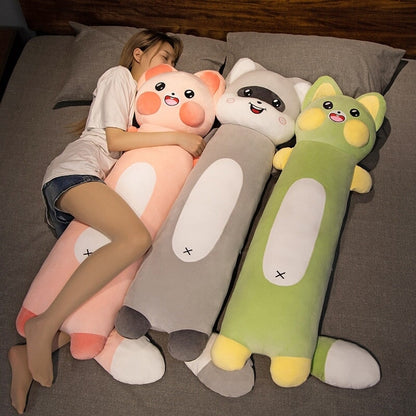 Long Snuggly Cat & Raccoon Plushies - Kawaiies - Adorable - Cute - Plushies - Plush - Kawaii