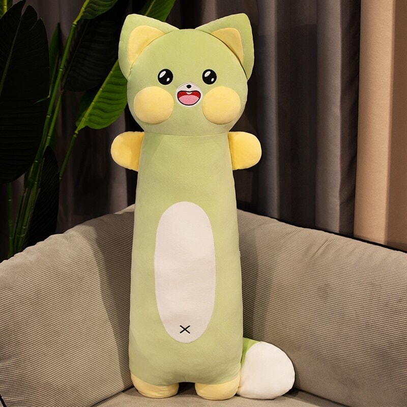 Long Snuggly Cat & Raccoon Plushies - Kawaiies - Adorable - Cute - Plushies - Plush - Kawaii