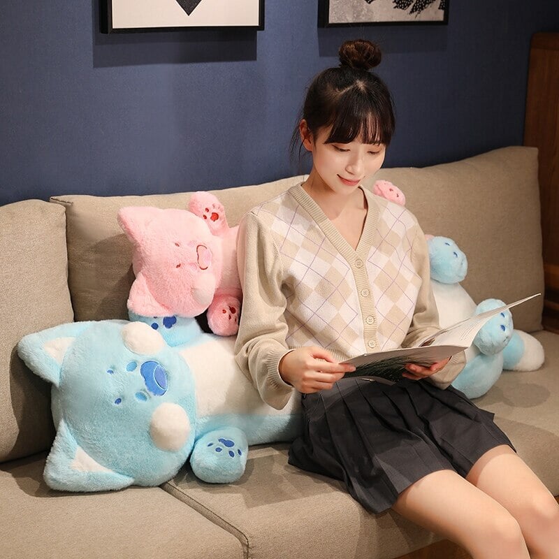 Long Snuggly Fluffy Fox Plushies - Kawaiies - Adorable - Cute - Plushies - Plush - Kawaii