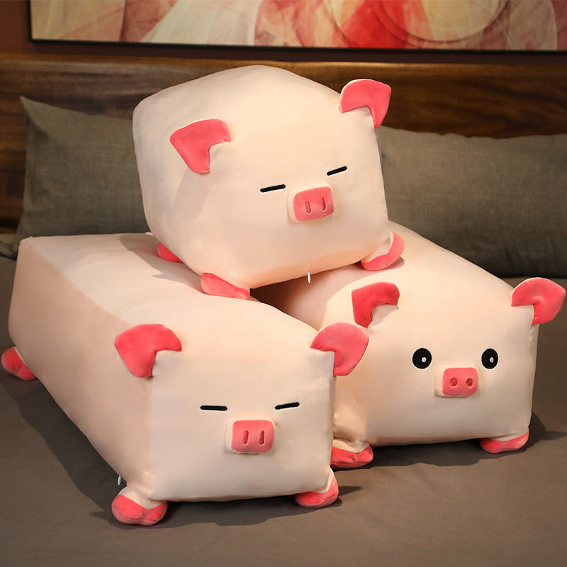 Long Soft Rectangle Pig Minecraft-like Stuffed Plushie - Kawaiies - Adorable - Cute - Plushies - Plush - Kawaii