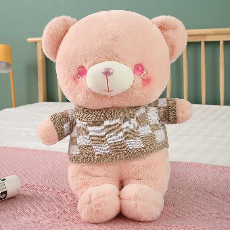 Teddy Bear Wearing Sweater Soft Stuffed Plush Toy 
