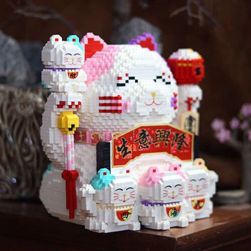 Lucky Fortune Nano Cat Building Set - Kawaiies - Adorable - Cute - Plushies - Plush - Kawaii
