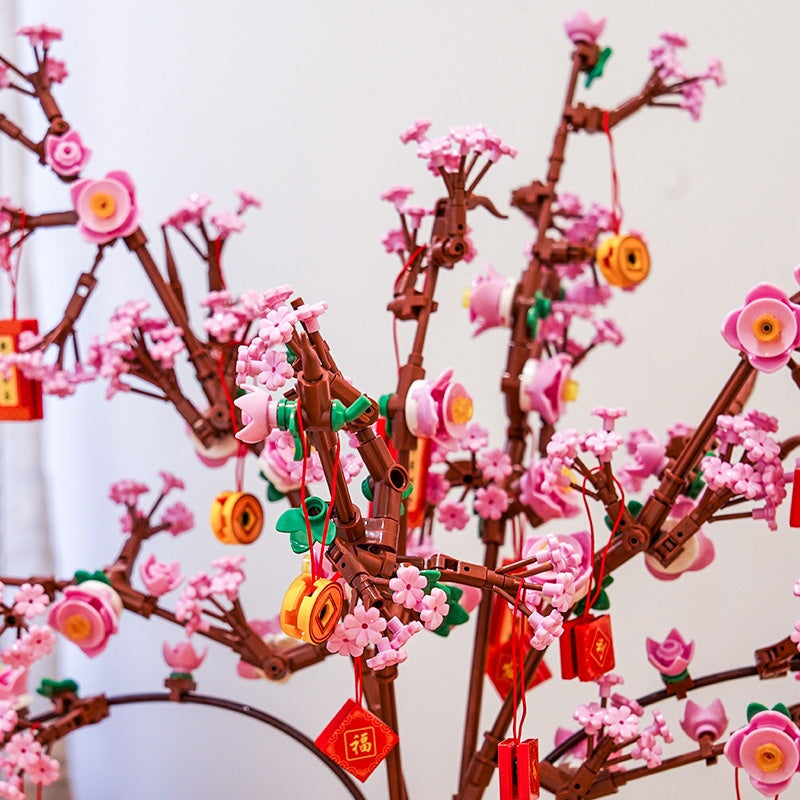 Lucky Peach Blossom Vase Micro Building Blocks - Kawaiies - Adorable - Cute - Plushies - Plush - Kawaii