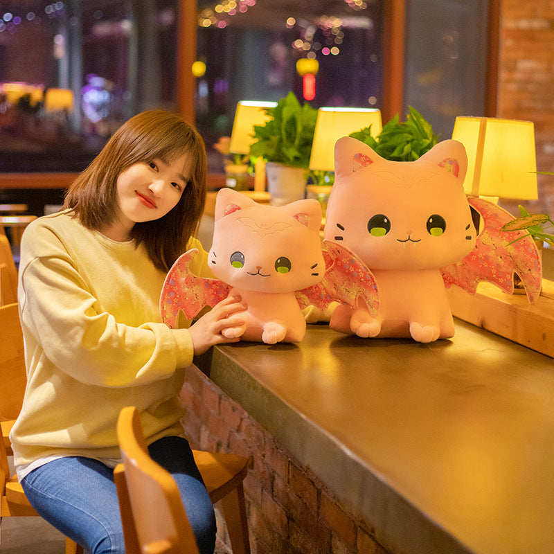 Luna & Solis the Kawaii Sakura Cats with Wings Plushies - Kawaiies - Adorable - Cute - Plushies - Plush - Kawaii