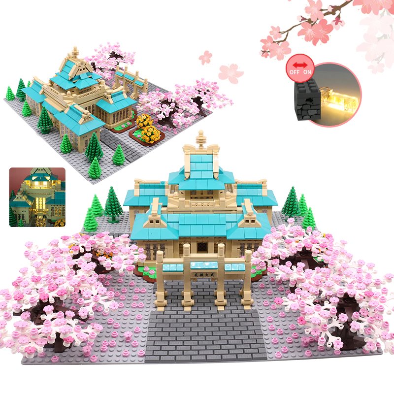 Majestic Japanese Sakura Palace Building Sets - Limited Edition - Kawaiies - Adorable - Cute - Plushies - Plush - Kawaii