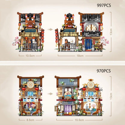 Merchant Store & Horse Stable Micro Building Sets Collection - Kawaiies - Adorable - Cute - Plushies - Plush - Kawaii