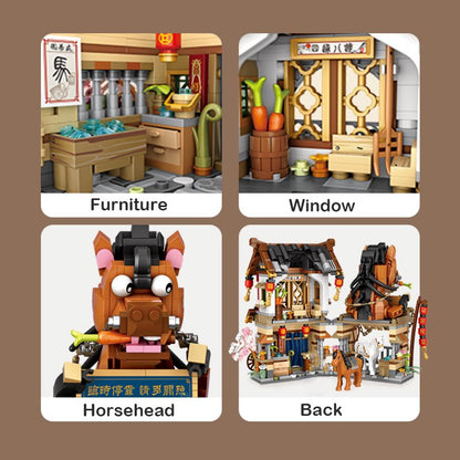 Merchant Store & Horse Stable Micro Building Sets Collection - Kawaiies - Adorable - Cute - Plushies - Plush - Kawaii