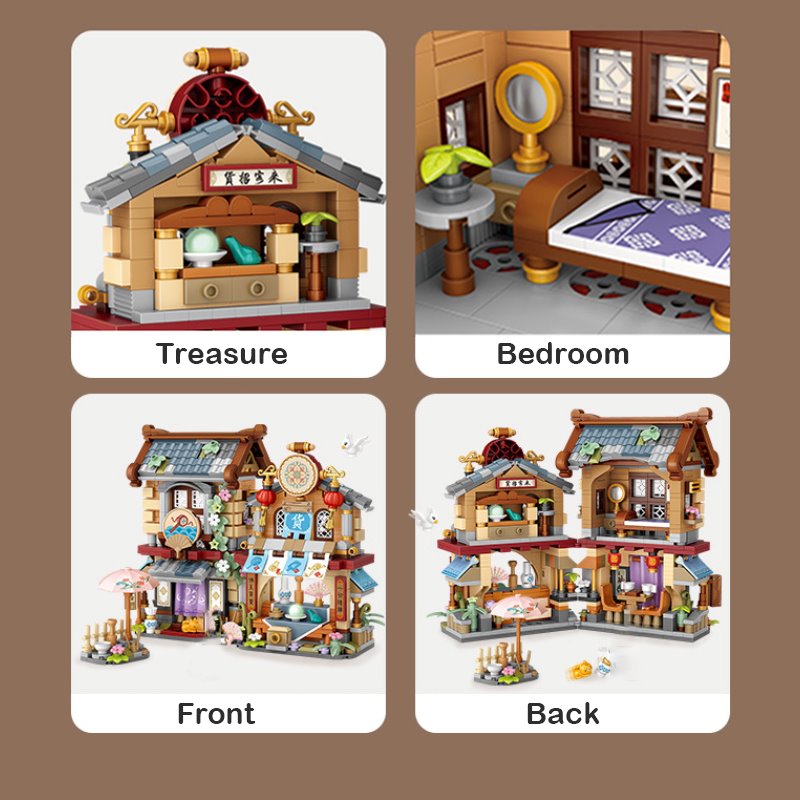 Merchant Store & Horse Stable Micro Building Sets Collection - Kawaiies - Adorable - Cute - Plushies - Plush - Kawaii