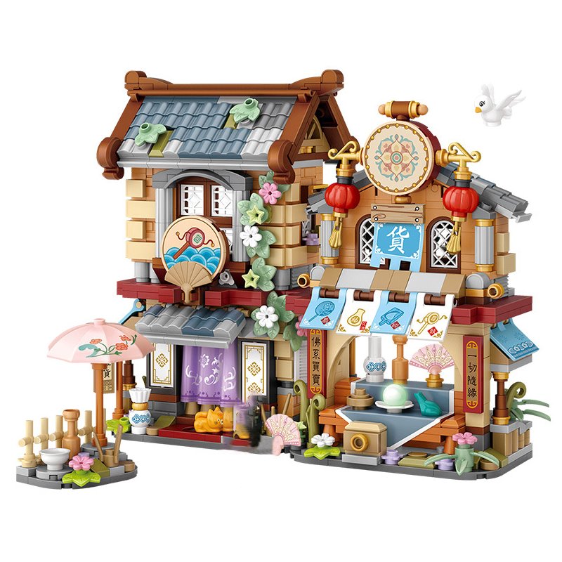 Merchant Store & Horse Stable Micro Building Sets Collection - Kawaiies - Adorable - Cute - Plushies - Plush - Kawaii