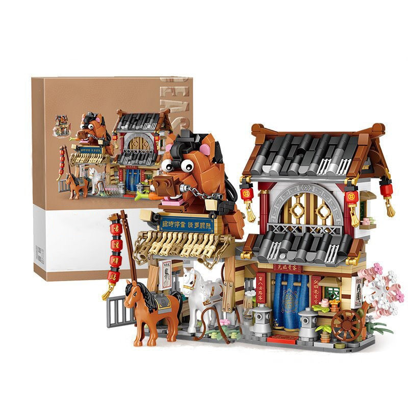 Merchant Store & Horse Stable Micro Building Sets Collection - Kawaiies - Adorable - Cute - Plushies - Plush - Kawaii