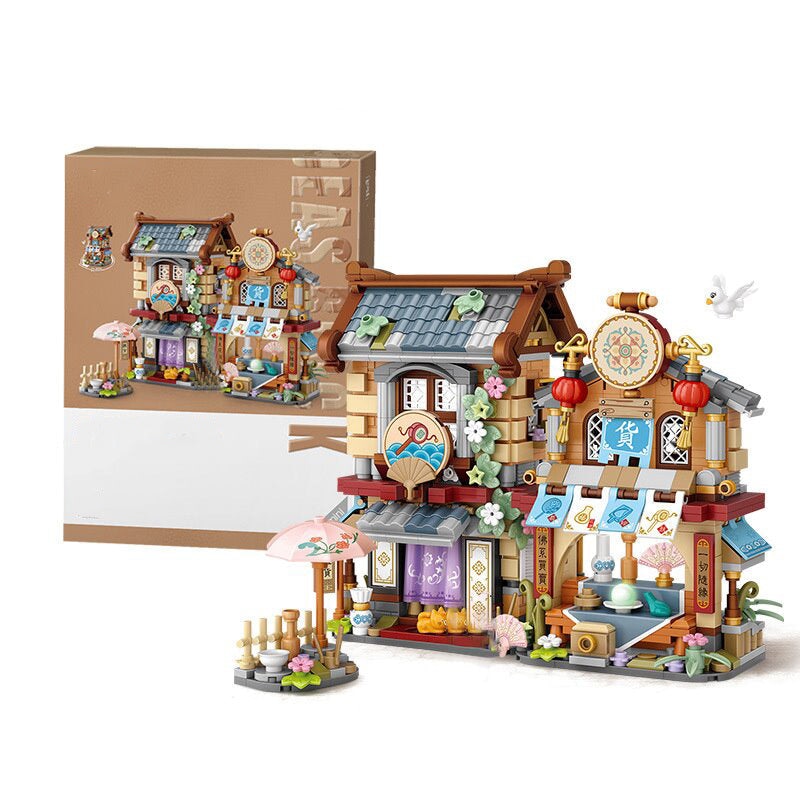 Merchant Store & Horse Stable Micro Building Sets Collection - Kawaiies - Adorable - Cute - Plushies - Plush - Kawaii