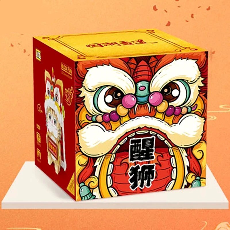 Micro Adorable Lucky Cat in Dancing Lion Onesie Building Sets - Kawaiies - Adorable - Cute - Plushies - Plush - Kawaii