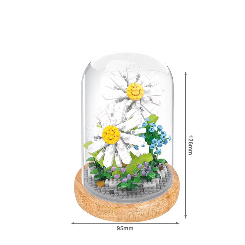 Micro Flowers in a Dome Building Blocks Set 2 - Kawaiies - Adorable - Cute - Plushies - Plush - Kawaii