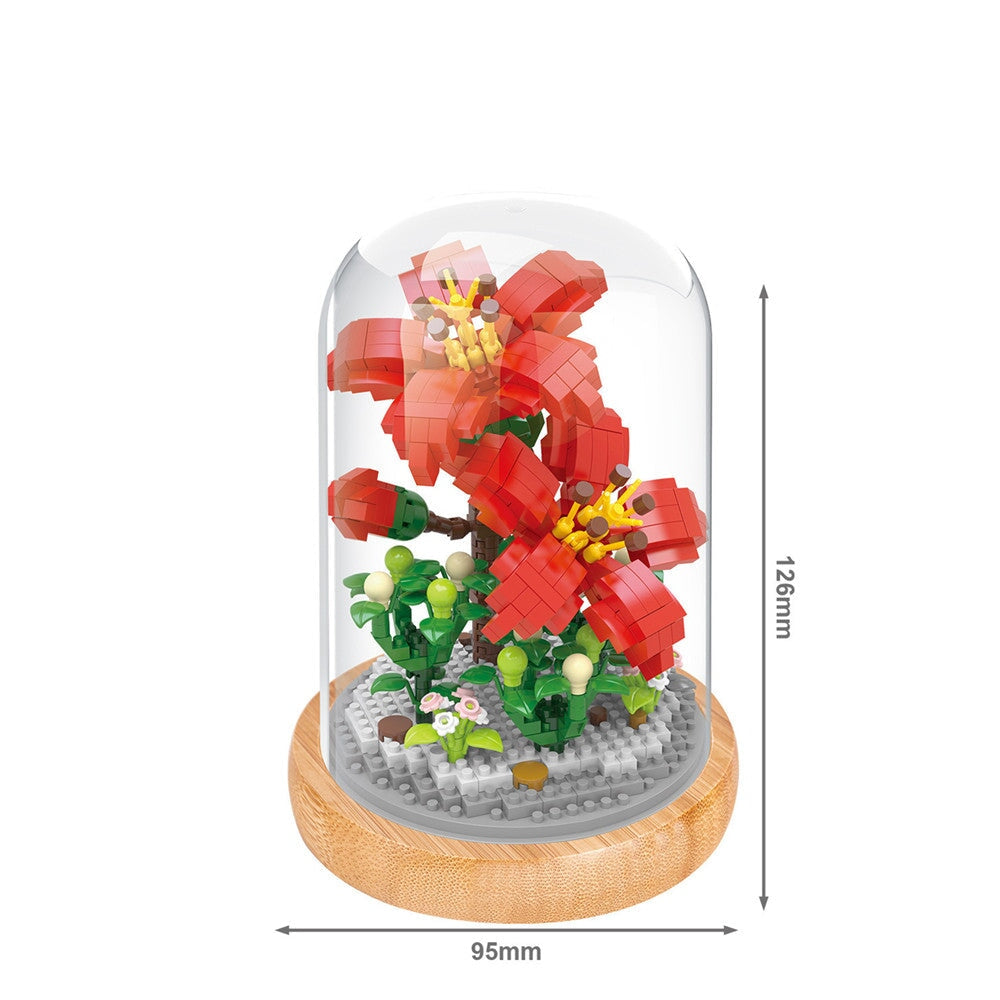 Micro Flowers in a Dome Building Blocks Set 2 - Kawaiies - Adorable - Cute - Plushies - Plush - Kawaii