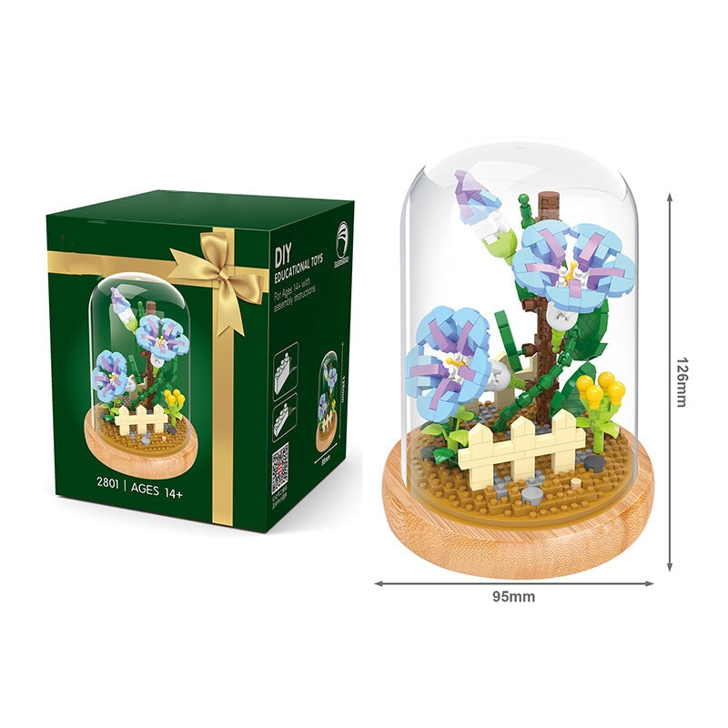 Micro Flowers in a Dome Building Blocks Set 2 - Kawaiies - Adorable - Cute - Plushies - Plush - Kawaii