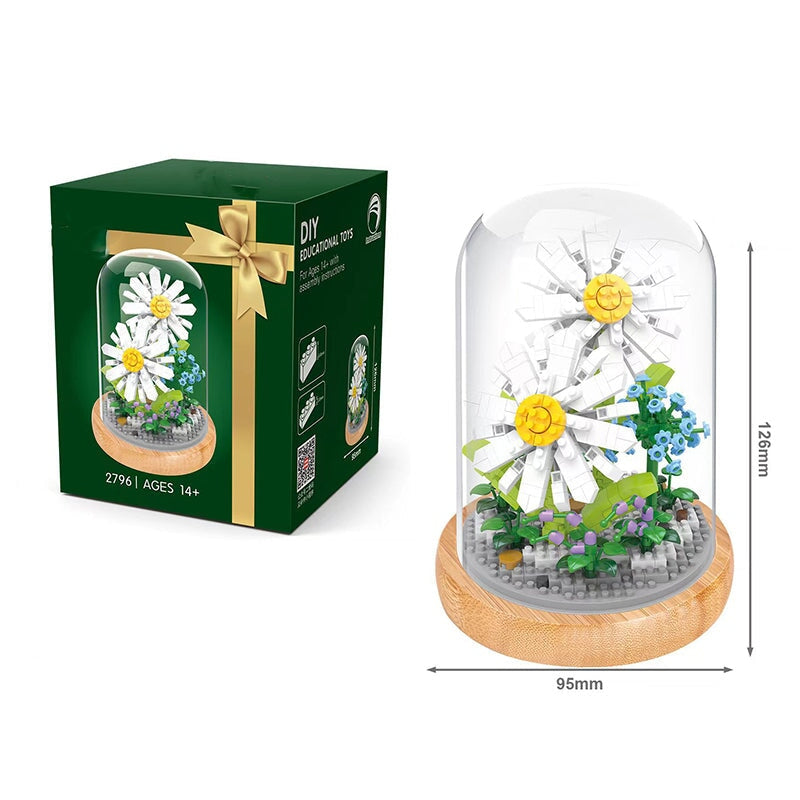 Micro Flowers in a Dome Building Blocks Set 2 - Kawaiies - Adorable - Cute - Plushies - Plush - Kawaii