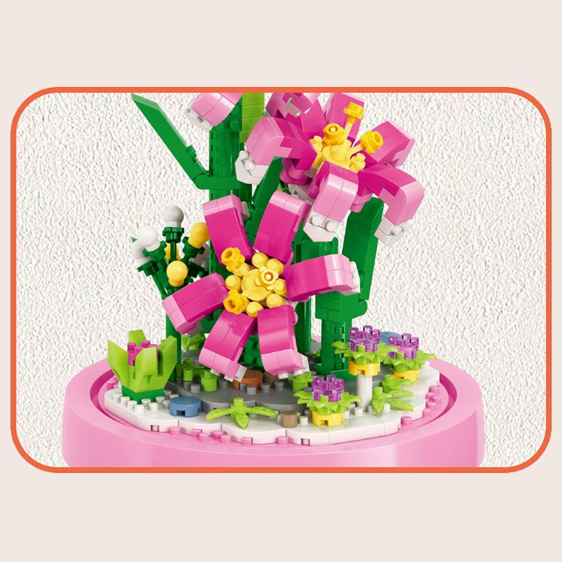 Micro Flowers in a Dome Building Set - Kawaiies - Adorable - Cute - Plushies - Plush - Kawaii