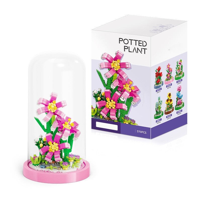 Micro Flowers in a Dome Building Set - Kawaiies - Adorable - Cute - Plushies - Plush - Kawaii