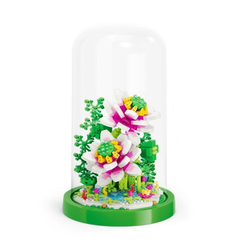 Micro Flowers in a Dome Building Set - Kawaiies - Adorable - Cute - Plushies - Plush - Kawaii