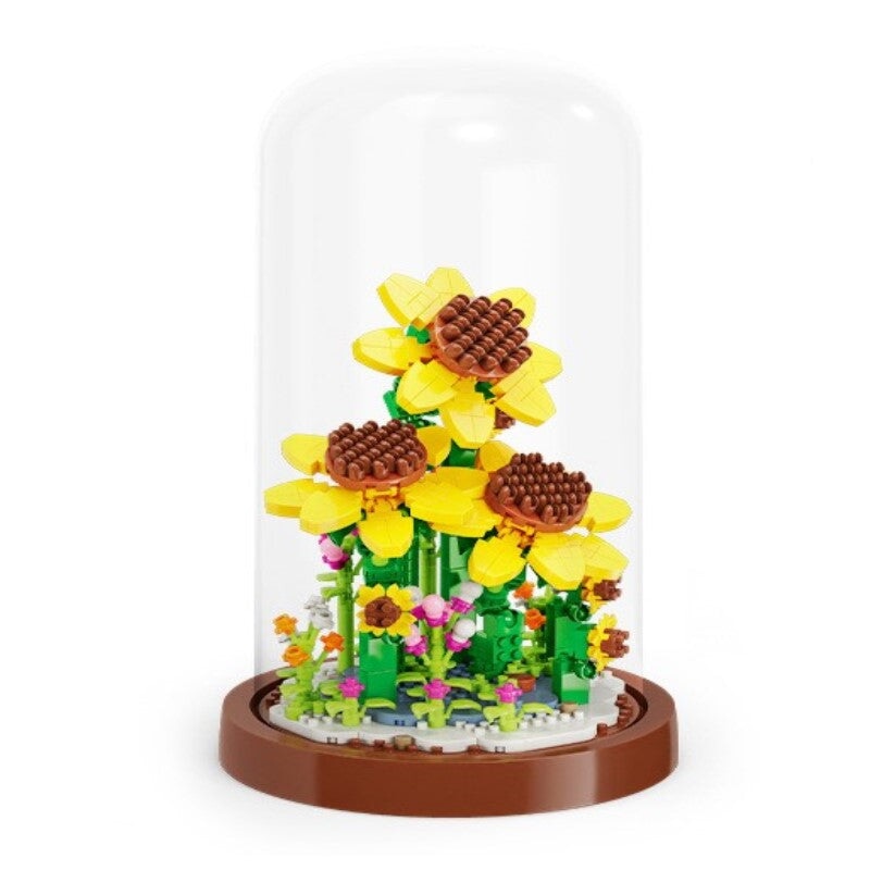 Micro Flowers in a Dome Building Set - Kawaiies - Adorable - Cute - Plushies - Plush - Kawaii