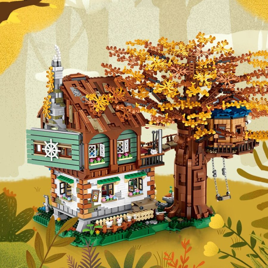 Seasonal Forest Tree House Micro Building Set - Kawaiies - Adorable - Cute - Plushies - Plush - Kawaii