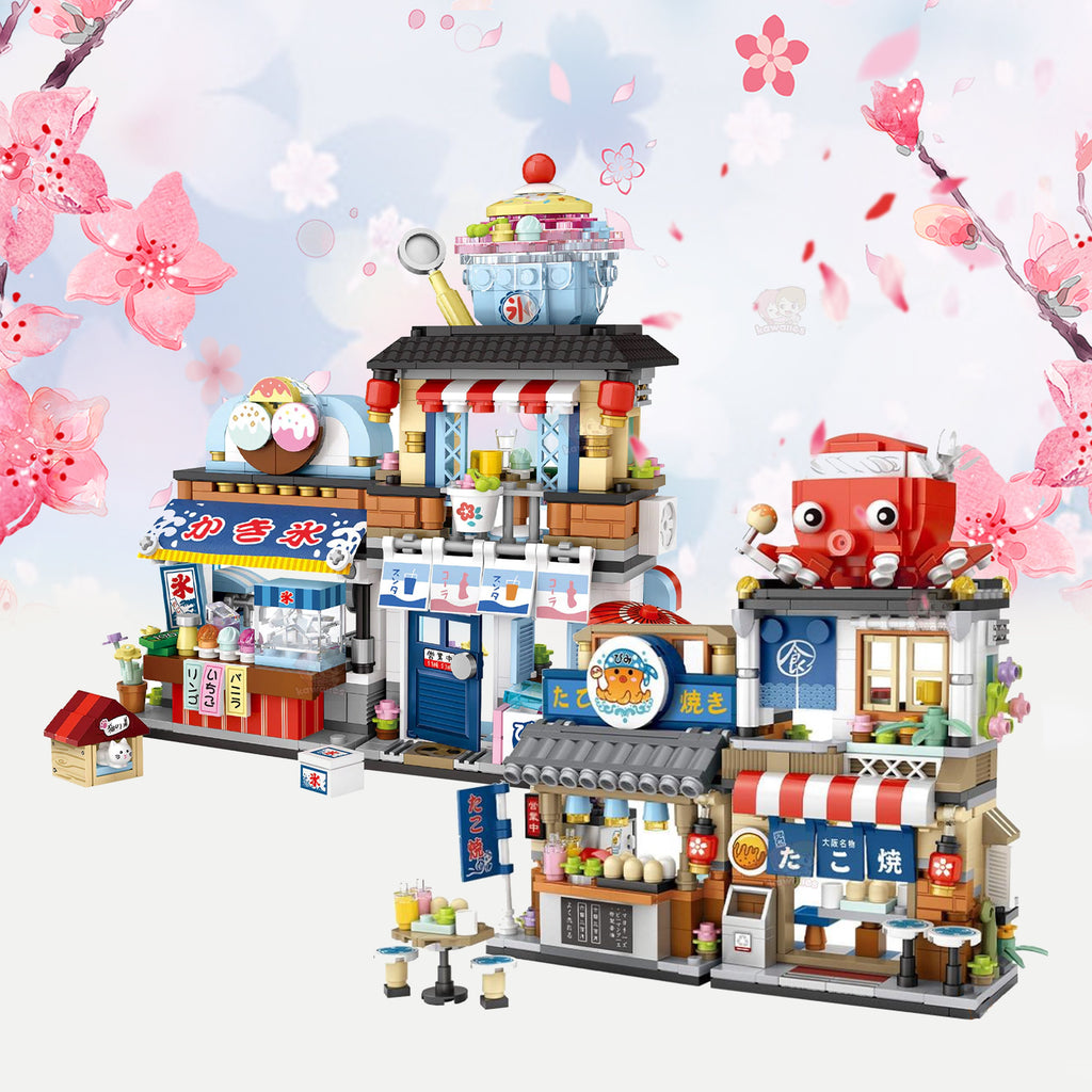 Micro Japanese Desserts Cafe Building Sets - Kawaiies - Adorable - Cute - Plushies - Plush - Kawaii